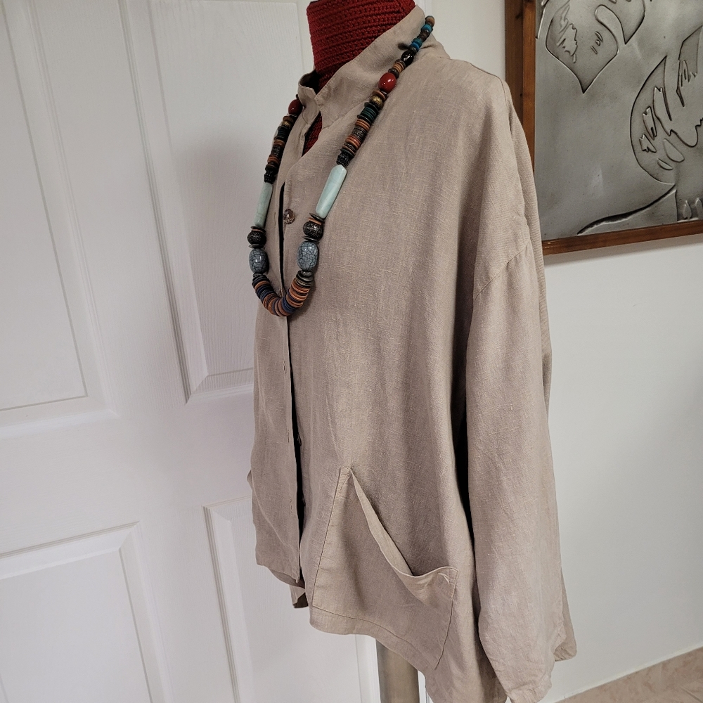 Boho Linen jacket - Picture 4 of 13